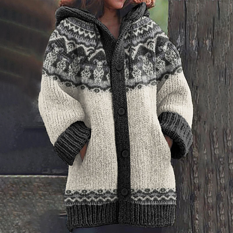 Vintage Western Sheephead Knitted Warm Sweater Cardigan elevenforest
