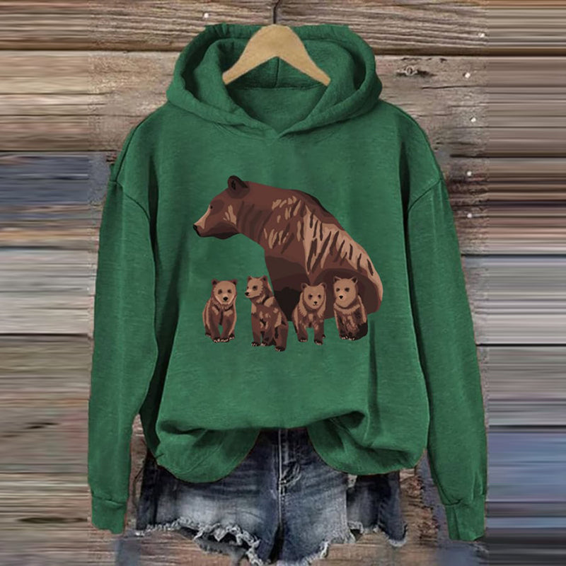 Comstylish Women's Grizzly Bear 399 Print Casual Hoodie