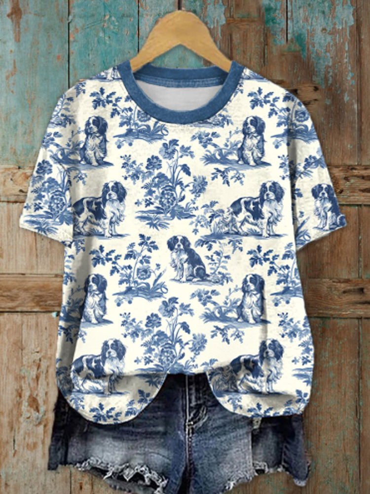 Women's Dachshund Dog Print Casual T-shirt artswardrobe