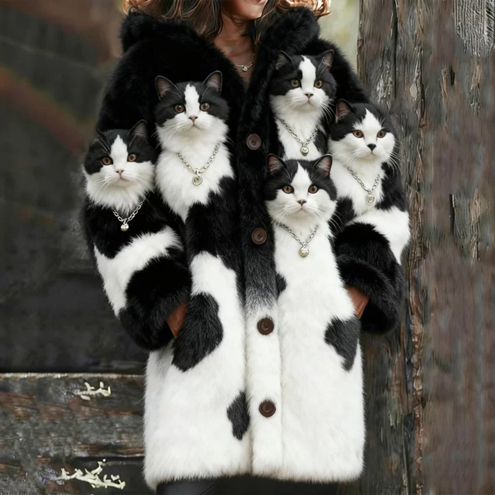 Noble Kitten Thick Hooded Cardigan Sweater elevenforest