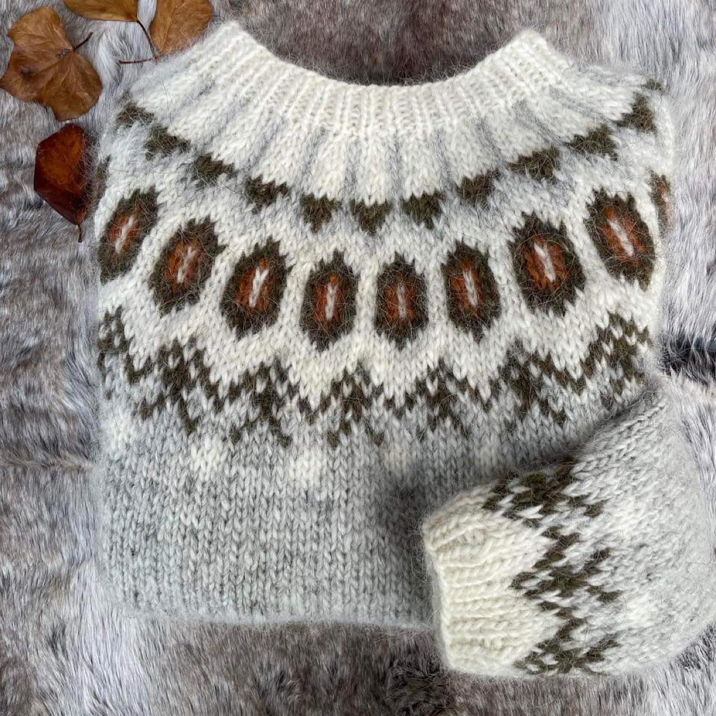 Vintage Icelandic Knit Jacquard Warmth Sweater(Unisex) elevenforest