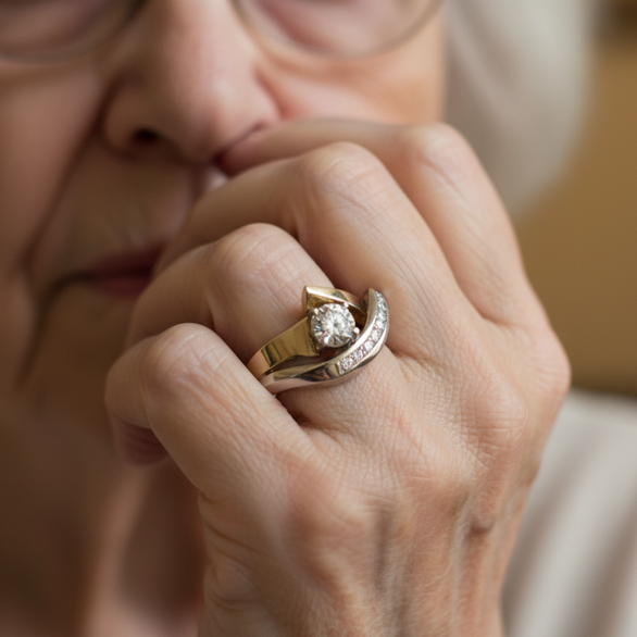 Krásný Zlatý Prsten s jedinečným stylem