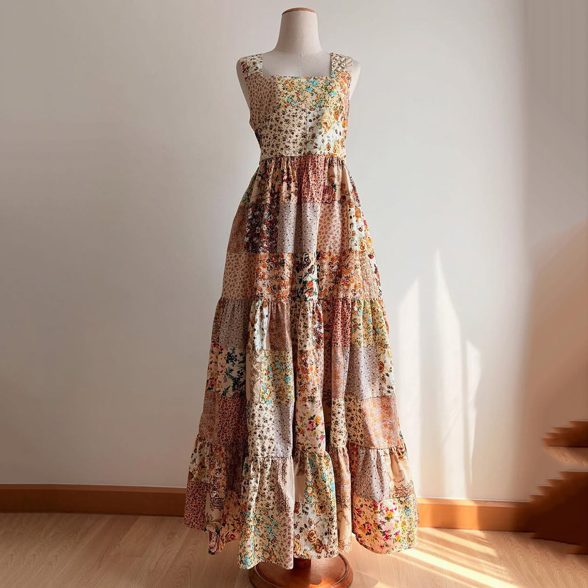 Women's Vintage Floral Sleeveless Casual Dres artswardrobe