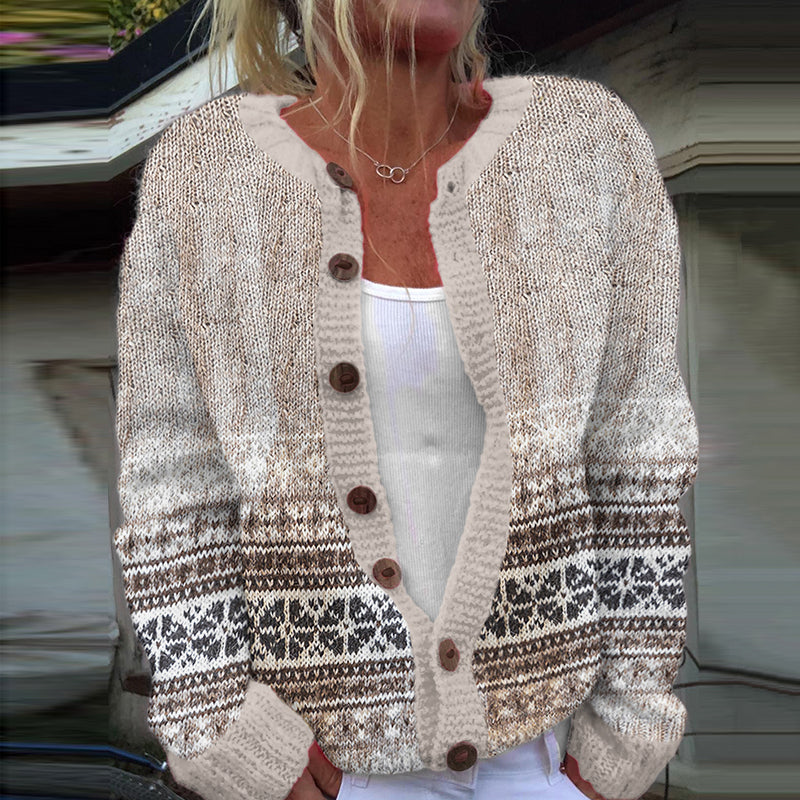 Vintage Icelandic Tribal Pattern Knit Sweater artswardrobe