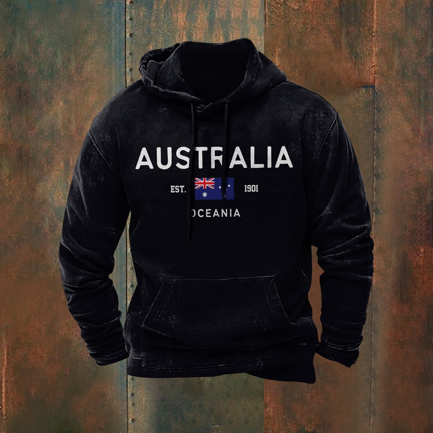 Australia Print Mens Casual Hoodie elevenforest