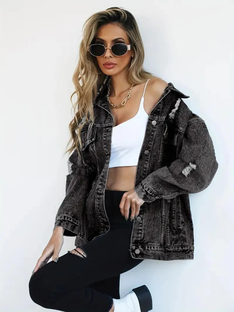AS | Trendy nadměrná džínová bunda pro ženy