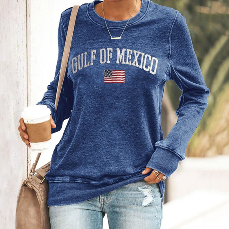Comstylish Women's Gulf Of Mexico Print Sweatshirt