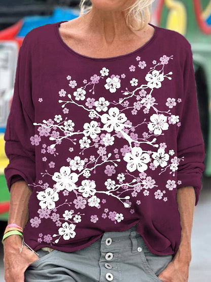 Comstylish Cherry Blossom Festival Women's Loose Shirt