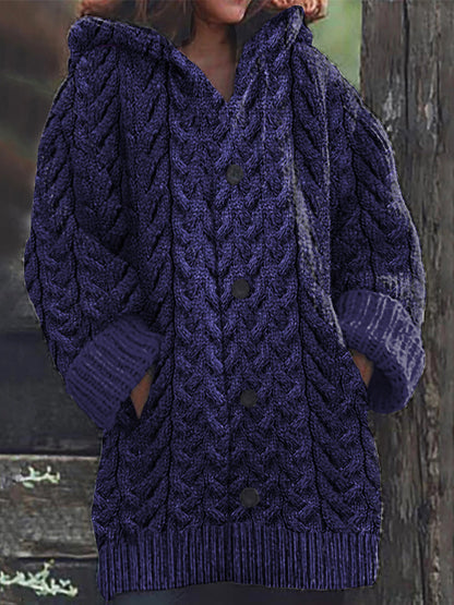 Women's Super Soft Honeycomb Aran Crew Neck Sweater artswardrobe