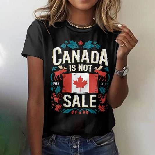 Women's Canada It's Not For Sale Print Crew Neck Short Sleeve T-shirt elevenforest