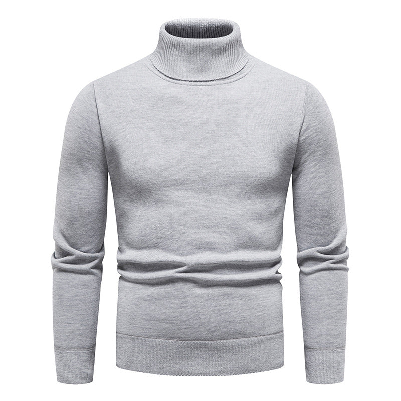 Men's Vintage Solid Knit Turtleneck Sweater elevenforest