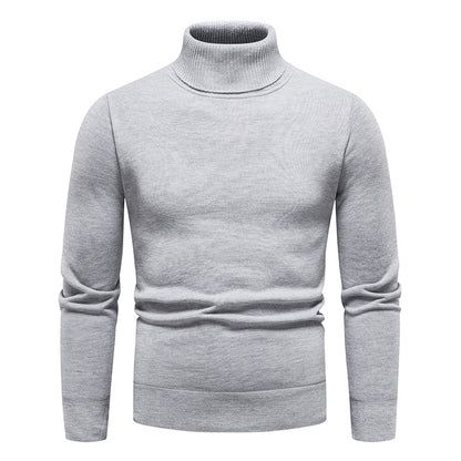 Men's Vintage Solid Knit Turtleneck Sweater elevenforest