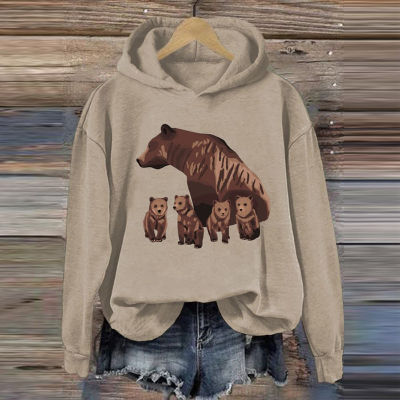 Comstylish Women's Grizzly Bear 399 Print Casual Hoodie