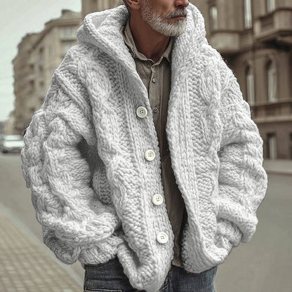 Men's Vintage Fairman Isle Jacquard Button Cardigan Sweater elevenforest