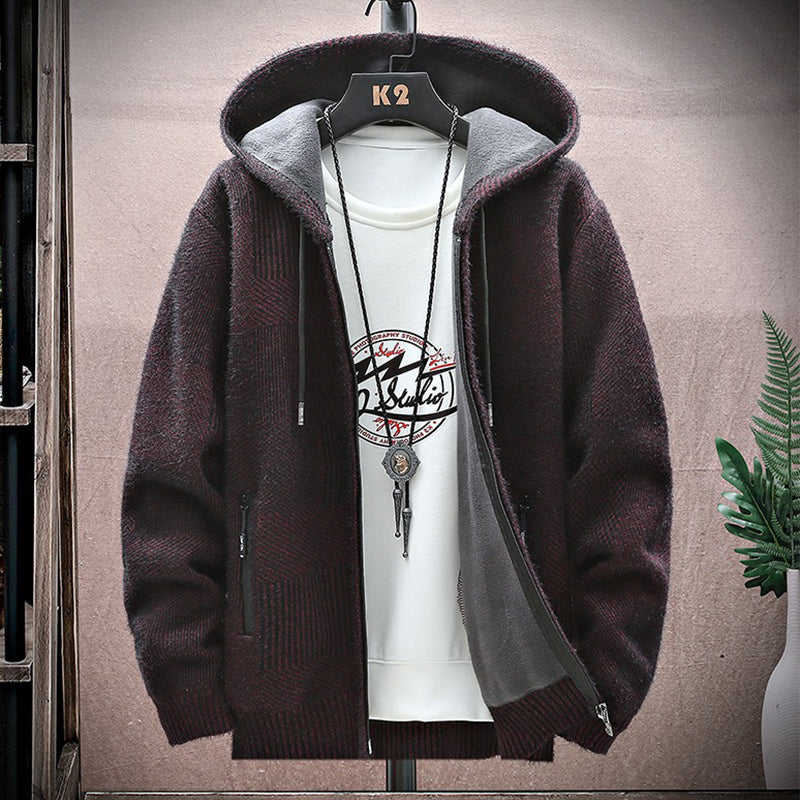 Men's Vintage Knitted Cardigan Thickened Warm Jacket elevenforest