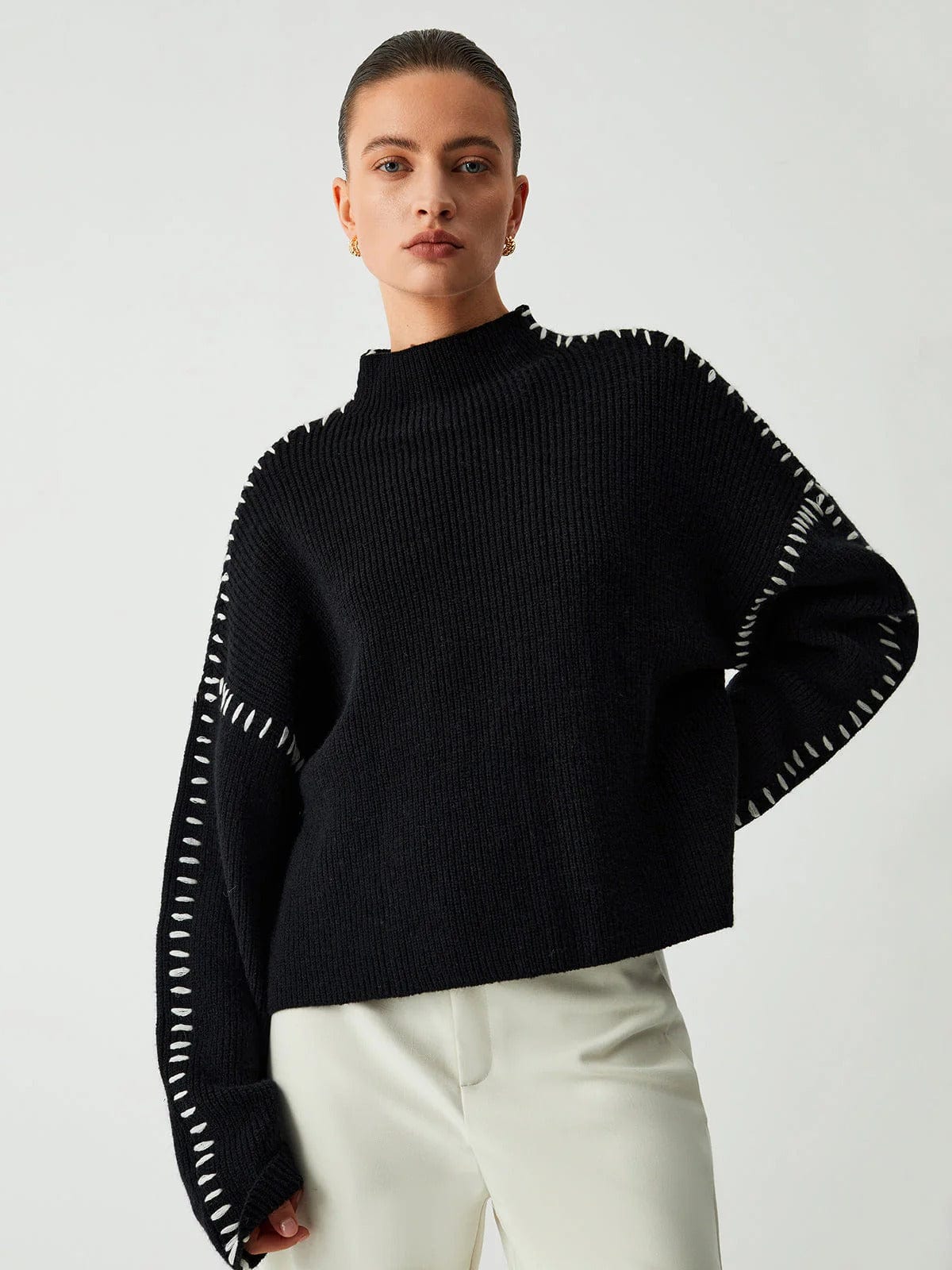 Liza® | Elegant black sweater for women
