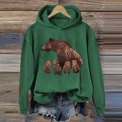 Comstylish Women's Grizzly Bear 399 Print Casual Hoodie