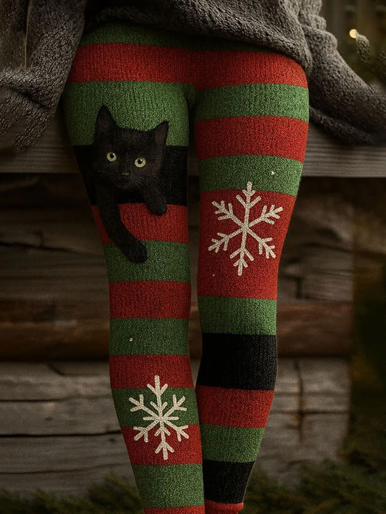 Women's Christmas Print Casual Leggings artswardrobe