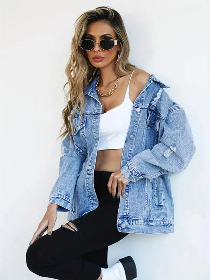AS | Trendy nadměrná džínová bunda pro ženy