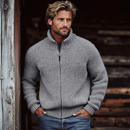 Men's Vintage Solid Color Turtleneck Sweater elevenforest