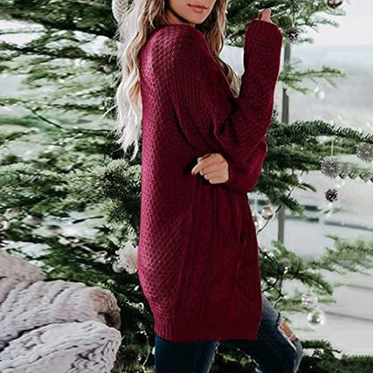 Casual Vintage Long Sleeve Sweater Cardigan elevenforest