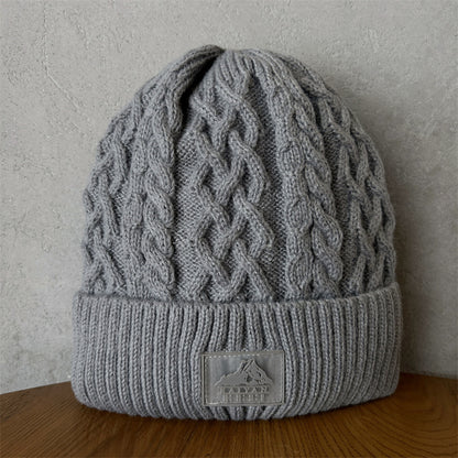 Unisex Thick Needle Wool Mountain Embroidery Knitted Hat artswardrobe