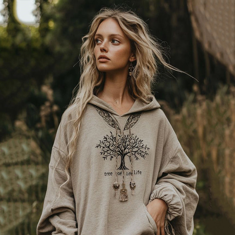 Comstylish Women's Viking Tree Of Life Comfy Hoodie