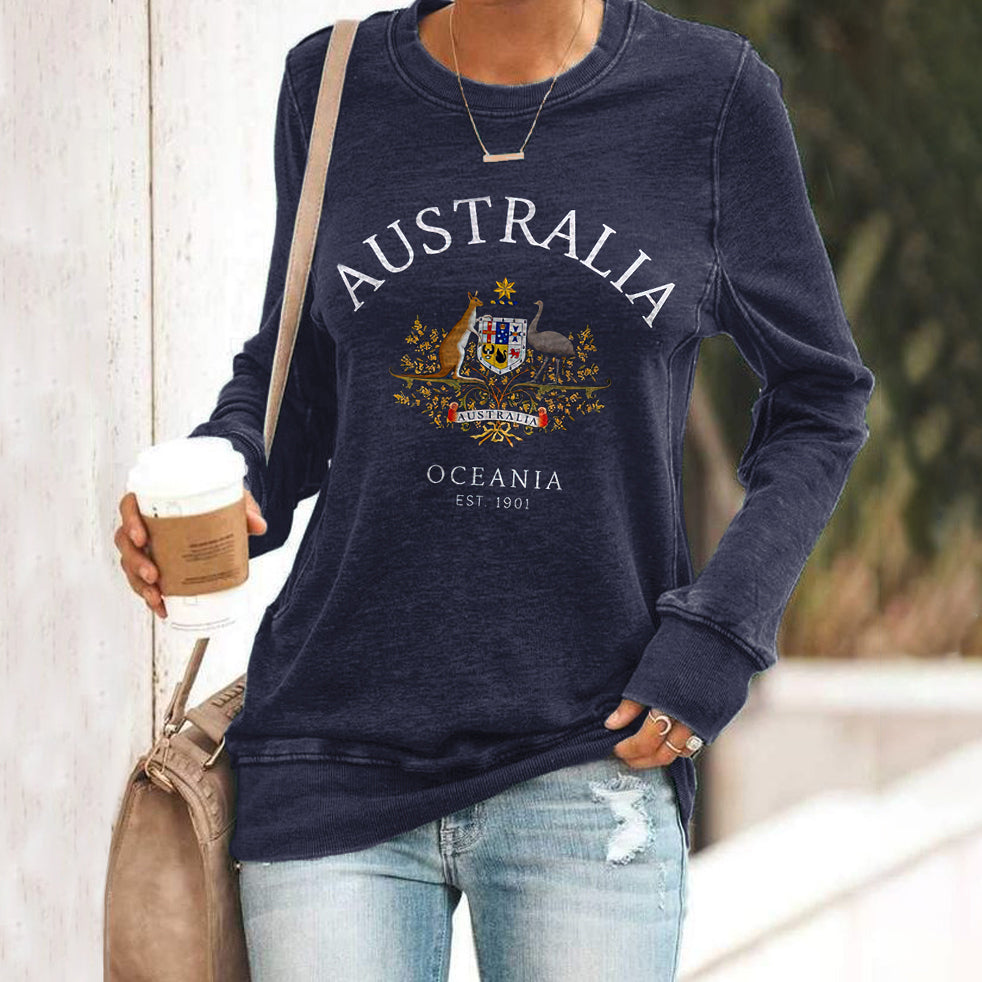Comstylish Australia Oceania 1901 Printed Casual Sweatshirt