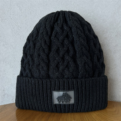 Unisex Thick Needle Wool Mountain Embroidery Knitted Hat elevenforest