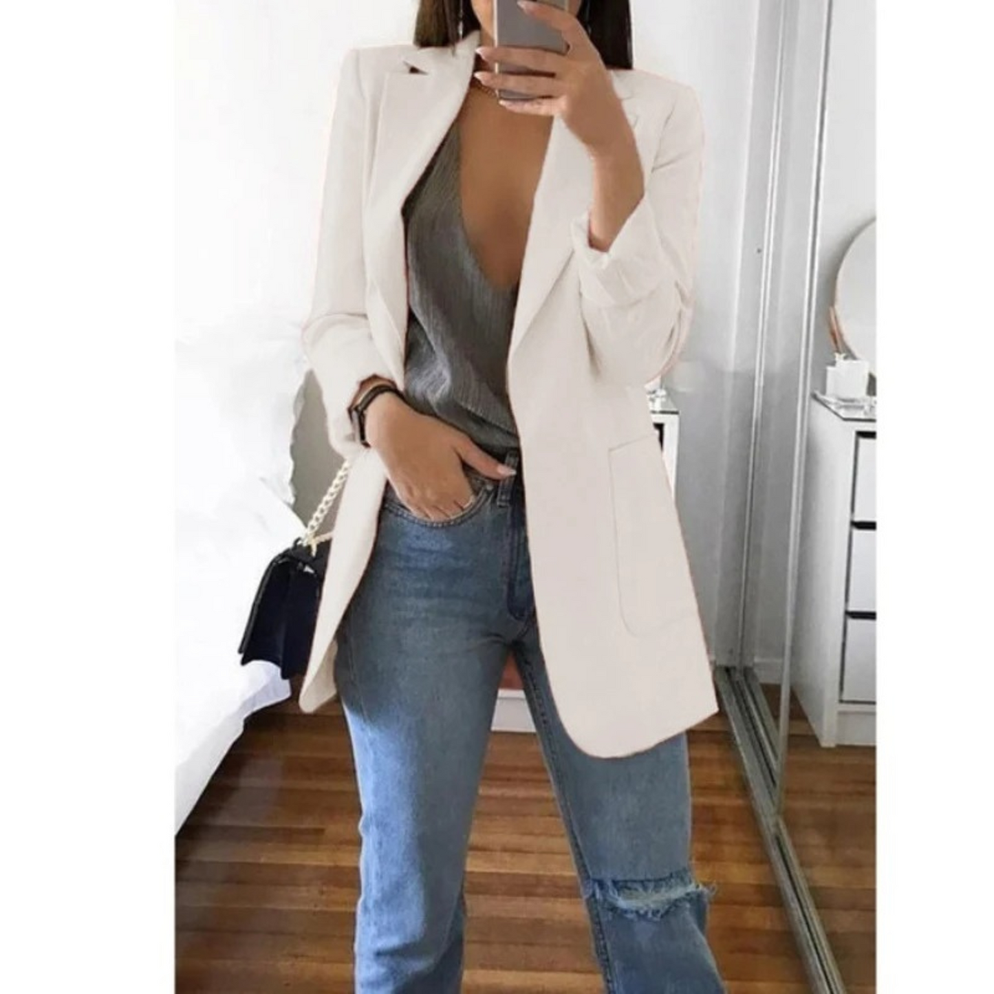 AS | Stylové dámské sako s kapsami