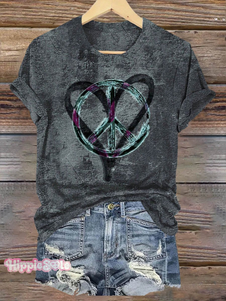 Peace And Love Art Print T-shirt