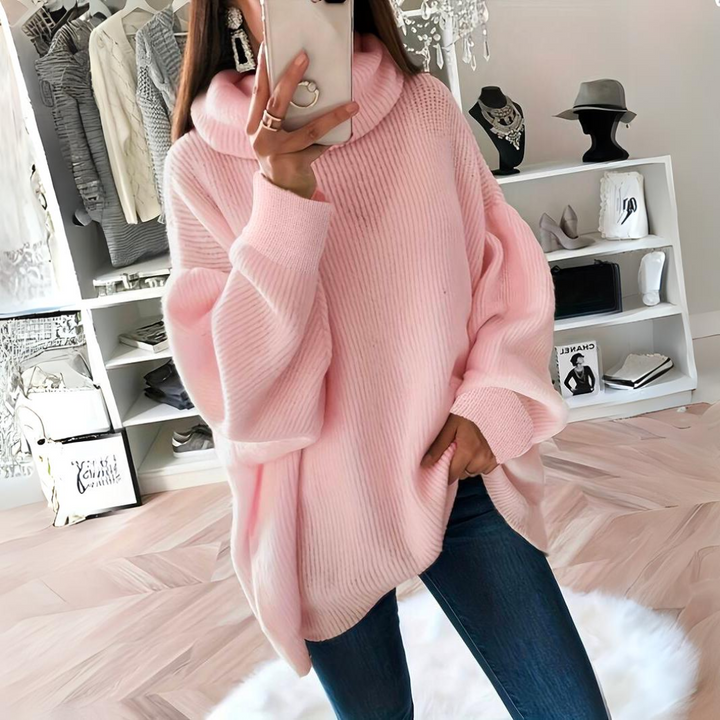 Nadia® | elegant autumn sweater with oversized turtleneck for women