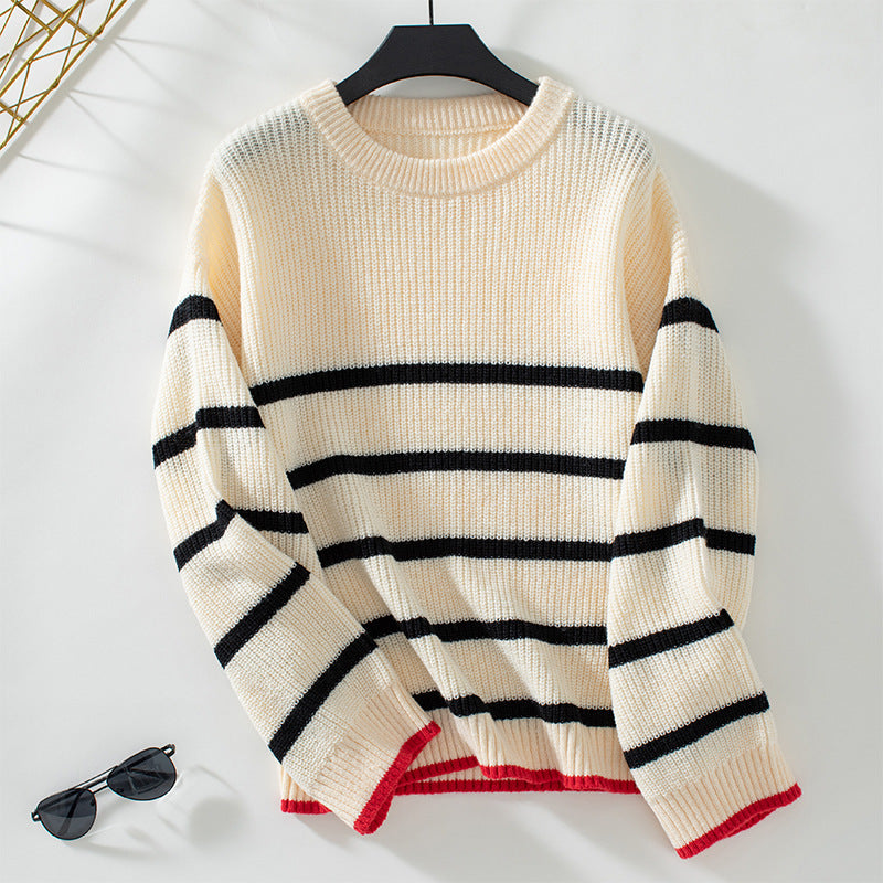 Eulalia® | Cozy knitted sweater with a crew neck