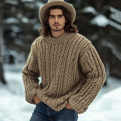 Men's Vingate Chunky Knit Crew Neck Sweater elevenforest