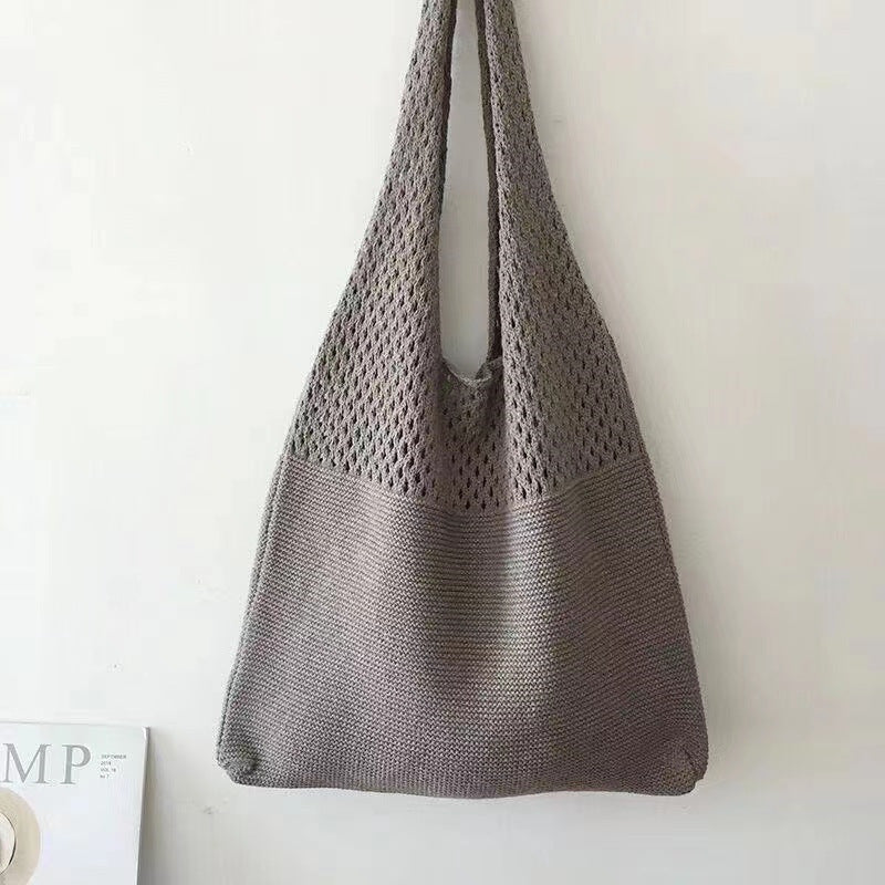 Retro Hollow Hand-Held Shoulder Knitted Wool Bag elevenforest