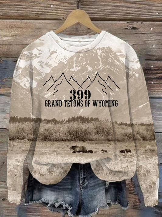 Comstylish Women's Grizzly Bear 399 Long Sleeve Sweatshirt