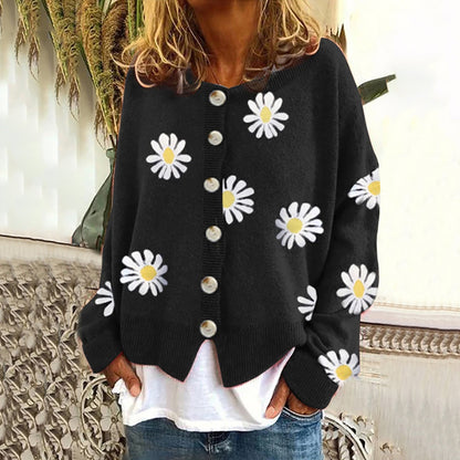 Little Daisy Embroidered Sweater Cardigan artswardrobe