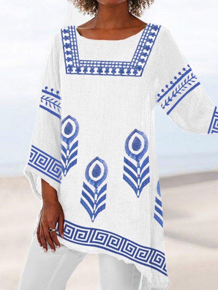 Greek Totem Print Women's Tunic artswardrobe