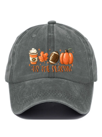 Tis The Season Football Print Baseball Cap artswardrobe