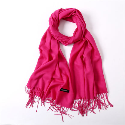 Classic Solid Color Cashmere Scarf
