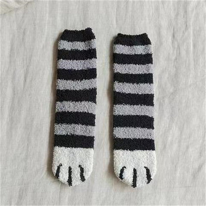 Lovely Cat Paw Inspired Fuzzy Plush Socks elevenforest