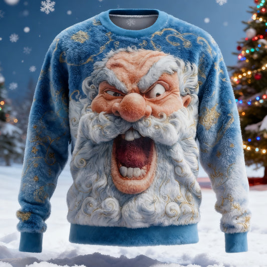Comstylish Men's Christmas Pattern Art Cozy Crew Neck Sweatshirt