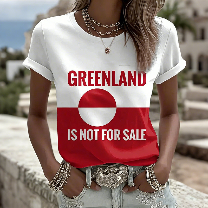 Greenland Not For Sale Women's Casual T-shirt elevenforest