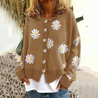 Little Daisy Embroidered Sweater Cardigan artswardrobe