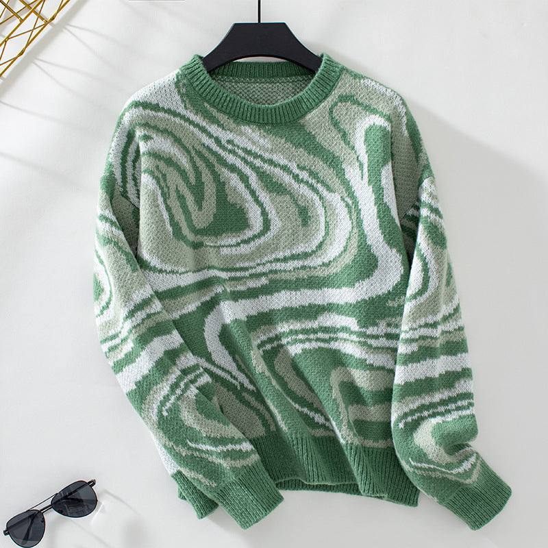 Brenda® | Knitted sweater with a wavy geometric pattern