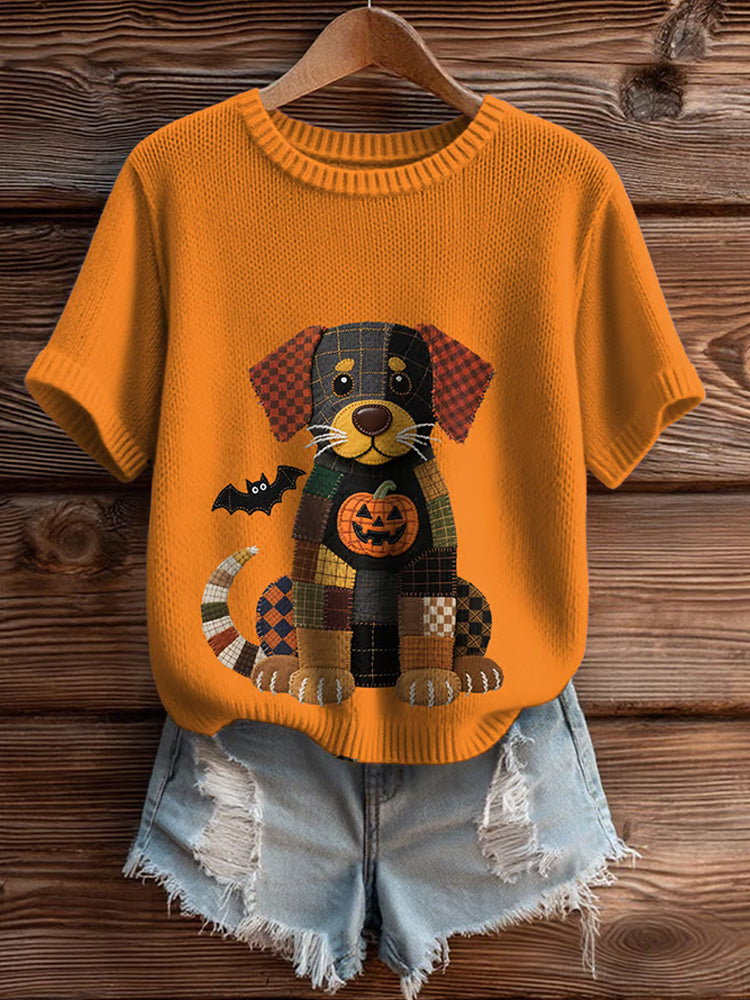 Women's Halloween Funny Dog Top artswardrobe