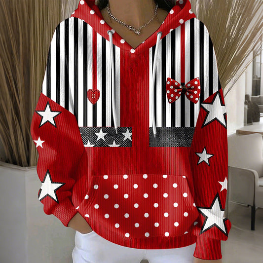 Comstylish Cologne Carnival Print Retro Hoodie
