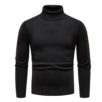 Men's Vintage Solid Knit Turtleneck Sweater elevenforest