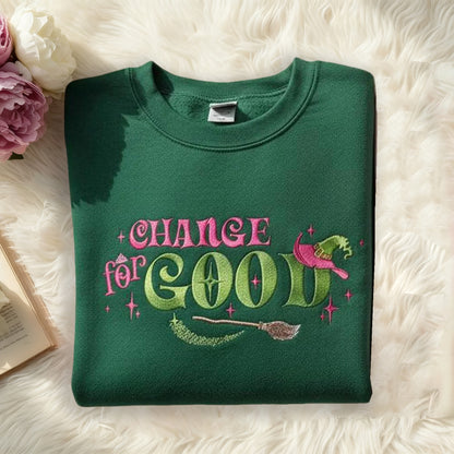 Comstylish Halloween 2025 Lovely Slogan Embroidery Art Sweatshirt