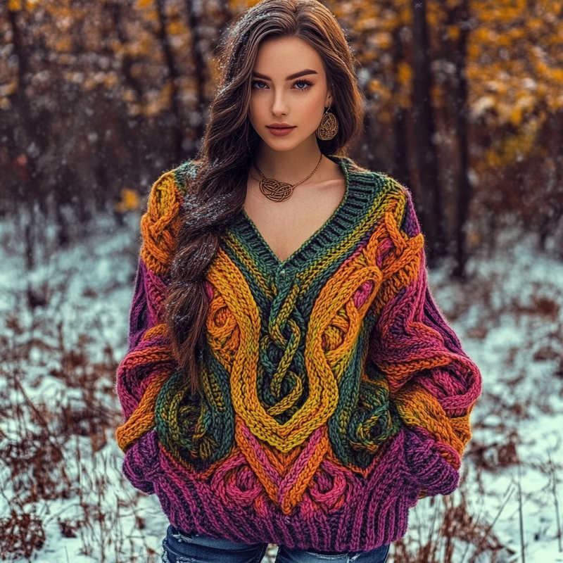 Svetr v nadčasovém vintage stylu